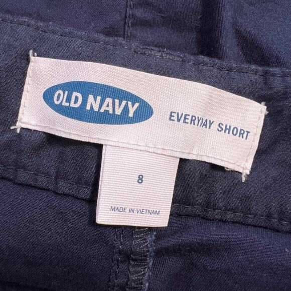 Old Navy Womens Everyday Short Chino Khaki Summer Shorts Navy Blue Size 8 - Picture 7 of 8
